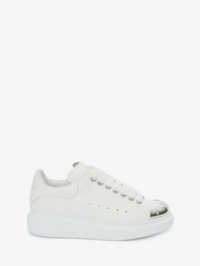 Shop Alexander Mcqueen Oversized Sneaker In White/silver