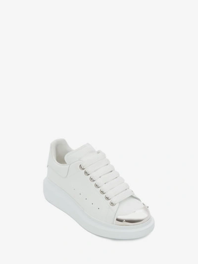 Shop Alexander Mcqueen Oversized Sneaker In White/silver