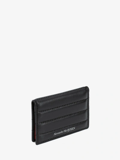 Shop Alexander Mcqueen Padded Id Cardholder In Black