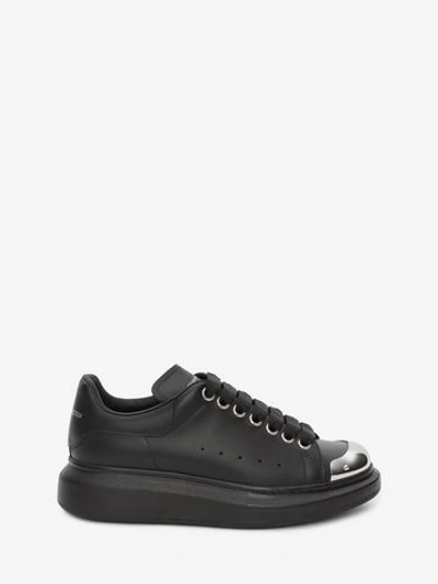 Shop Alexander Mcqueen Oversized Sneaker In Black/silver