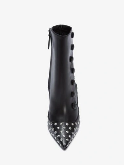Shop Alexander Mcqueen Victorian Boot In Black/silver
