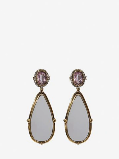 Shop Alexander Mcqueen Frame Earrings In Gold