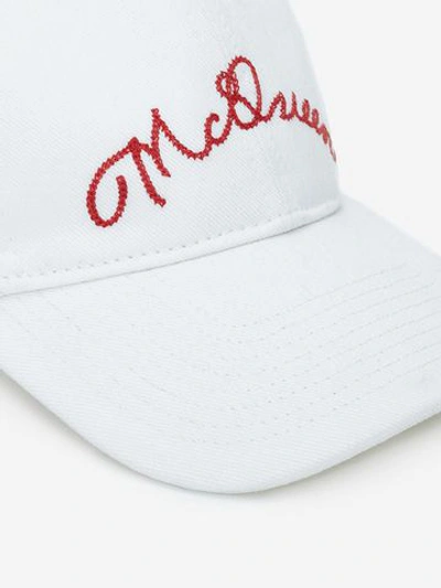 Shop Alexander Mcqueen Mcqueen Baseball Cap In White