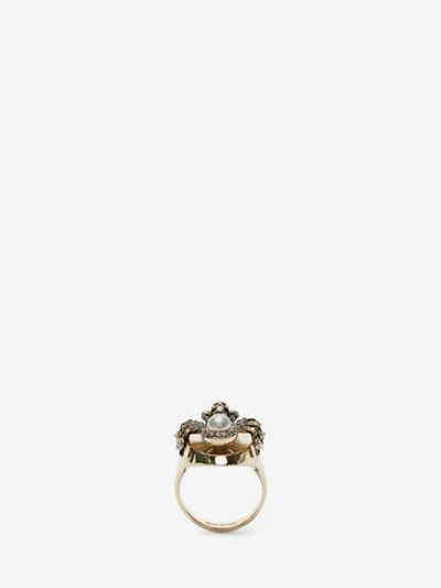 Shop Alexander Mcqueen Spider Ring In White Gold