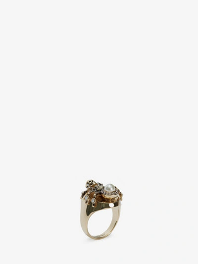 Shop Alexander Mcqueen Spider Ring In White Gold