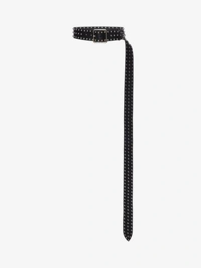 Shop Alexander Mcqueen Long Belt In Black