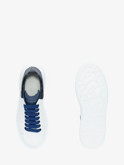 Shop Alexander Mcqueen Oversized Sneaker In White/blue