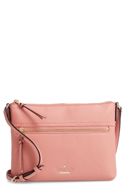 Shop Kate Spade Jackson Street - Gabriele Leather Crossbody Bag - Pink In Mauve Rose