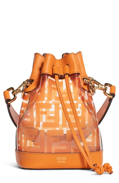 Fendi Mini Mon Tresor Transparent Bucket Bag Orange In Aranciata Oro Soft ModeSens
