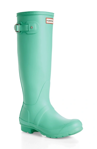 Shop Hunter Original Tall Waterproof Rain Boot In Ocean Swell