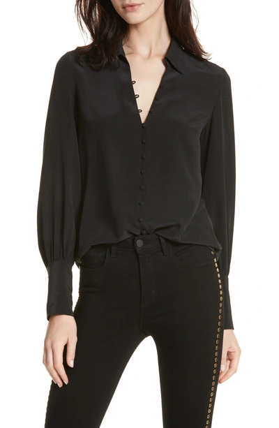 Shop L Agence Naomi Silk Blouse In Black