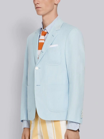 Shop Thom Browne Patch Pocket Pincord Sack Sport Coat In Blue