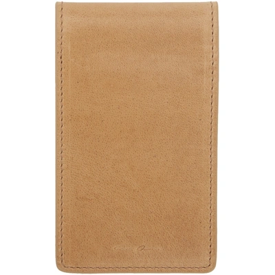 Shop Rick Owens Beige Leather Bifold Wallet In 31 Nude