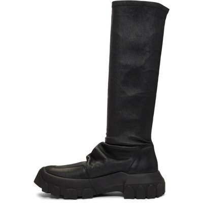 Shop Rick Owens Black Hiking Sock Sneakers In 99 Blk Blk