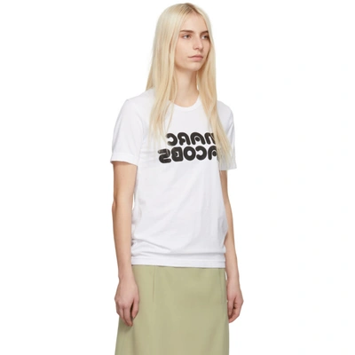 Shop Marc Jacobs White Redux Grunge Backwards T-shirt In 111 Ivory