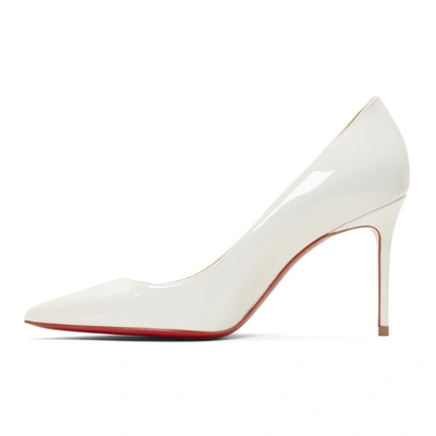 Shop Christian Louboutin White Patent Kate Heels In W156 Snow