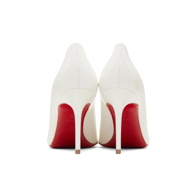 Shop Christian Louboutin White Patent Kate Heels In W156 Snow