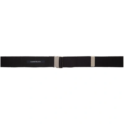 Shop Almostblack Black Grosgrain Belt