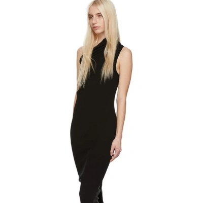 Shop Rick Owens Black One-shoulder Dress In 09 Black