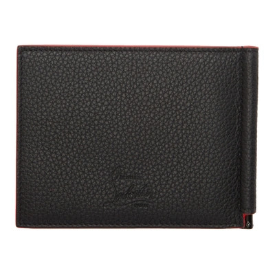 Shop Christian Louboutin Black Clipsos Spikes Wallet In Cm53 Black
