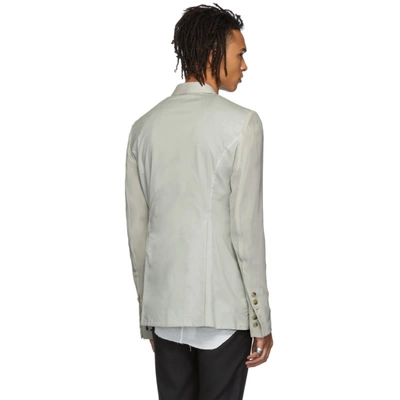 Shop Rick Owens Grey Soft Blazer In 61 Oyster