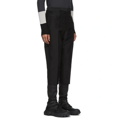 Shop Rick Owens Black Cropped Astaires Trousers In 09 Black