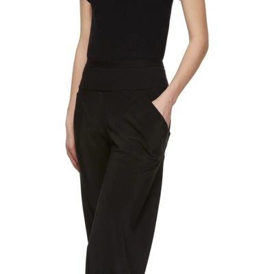 Shop Rick Owens Black Silk Bias Trousers In 09 Black