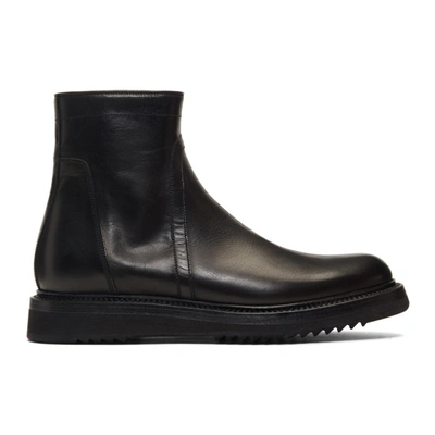 Shop Rick Owens Black Creeper Slim Boots