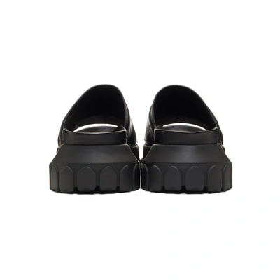 Shop Rick Owens Black Tractor Slides In 9999 Black