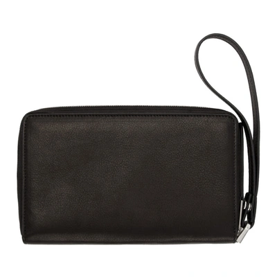 Shop Rick Owens Black Passport Holder In 09 Black