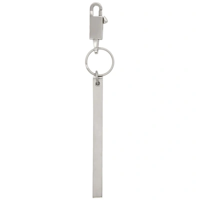 Shop Rick Owens Silver Large Barrette Keychain In 128 Silver