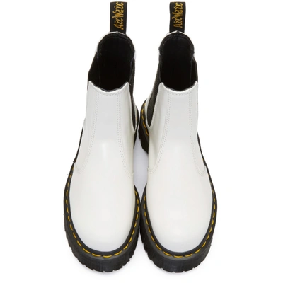 Shop Dr. Martens' Dr. Martens White 2976 Quad Chelsea Boots