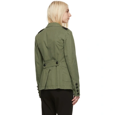 Shop Dsquared2 Green Twill Military Jacket In 702 Sage