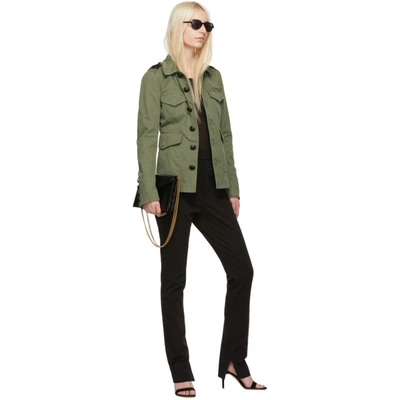 Shop Dsquared2 Green Twill Military Jacket In 702 Sage