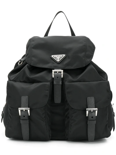 Shop Prada Shell Backpack - Black