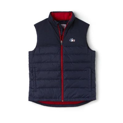 kollision Vejrudsigt Bliv ved Lacoste Women's French Sporting Spirit Edition Quilted Vest In Navy Blue /  Red | ModeSens