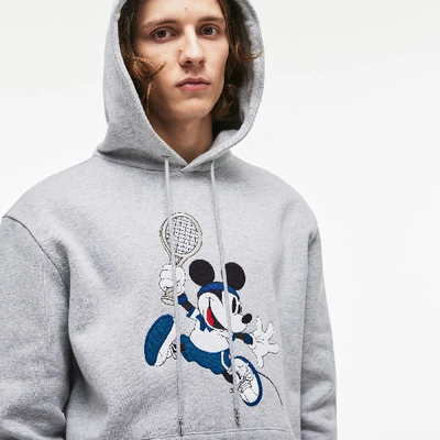 Lacoste Unisex Disney Mickey Embroidery Hooded Fleece Sweatshirt In Grey  Chine | ModeSens