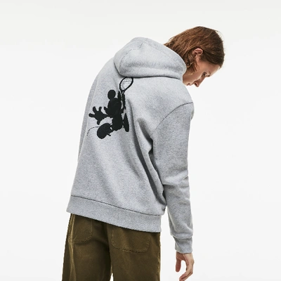 Lacoste Unisex Disney Mickey Embroidery Hooded Fleece Sweatshirt In Grey  Chine | ModeSens