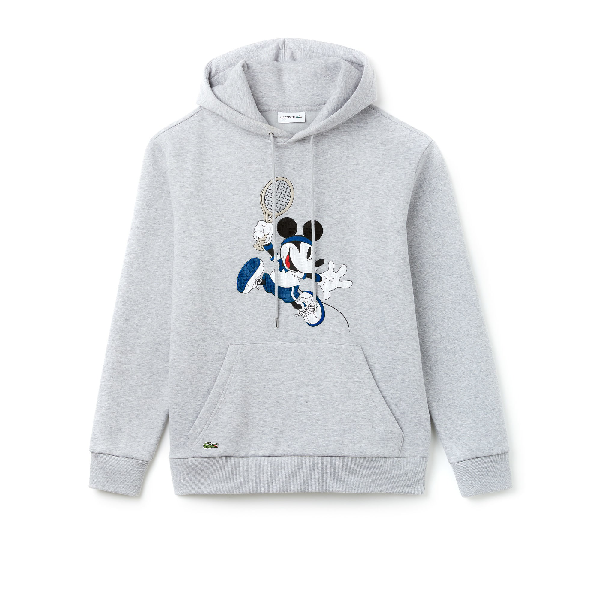 unisex disney mickey embroidery hooded fleece sweatshirt