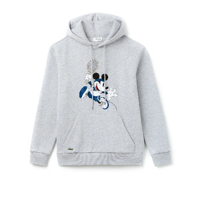 Lacoste Unisex Disney Mickey Embroidery Hooded Fleece Sweatshirt In Grey  Chine | ModeSens