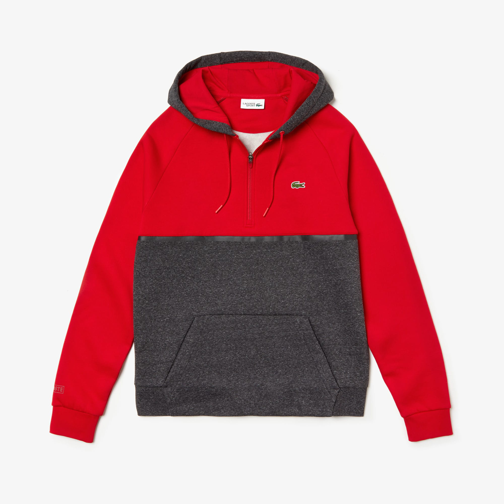 men's lacoste sport colorblock fleece tennis sweatshirt