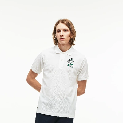 Lacoste Men's L.12.12 Disney Mickey Embroidery Petit Piqué Polo In White /  White | ModeSens