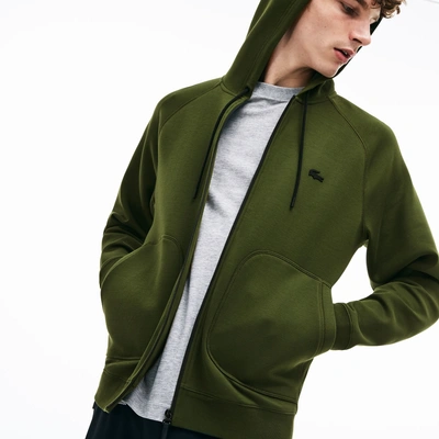 Lacoste Men's Motion Fleece Sweatshirt In Khaki Green | ModeSens