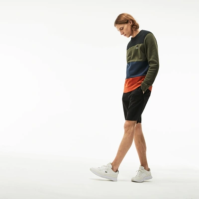 Shop Lacoste Men's Slim Fit Stretch Gabardine Shorts - 40 In Black