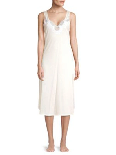 Shop Natori Fleur Lace Nightgown In White