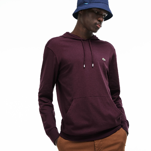 Lacoste Men's Hooded Cotton Jersey Sweatshirt In Brown ModeSens