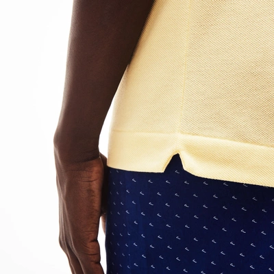 Lacoste Classic Fit Short Sleeve Pique Polo Shirt In Light Yellow