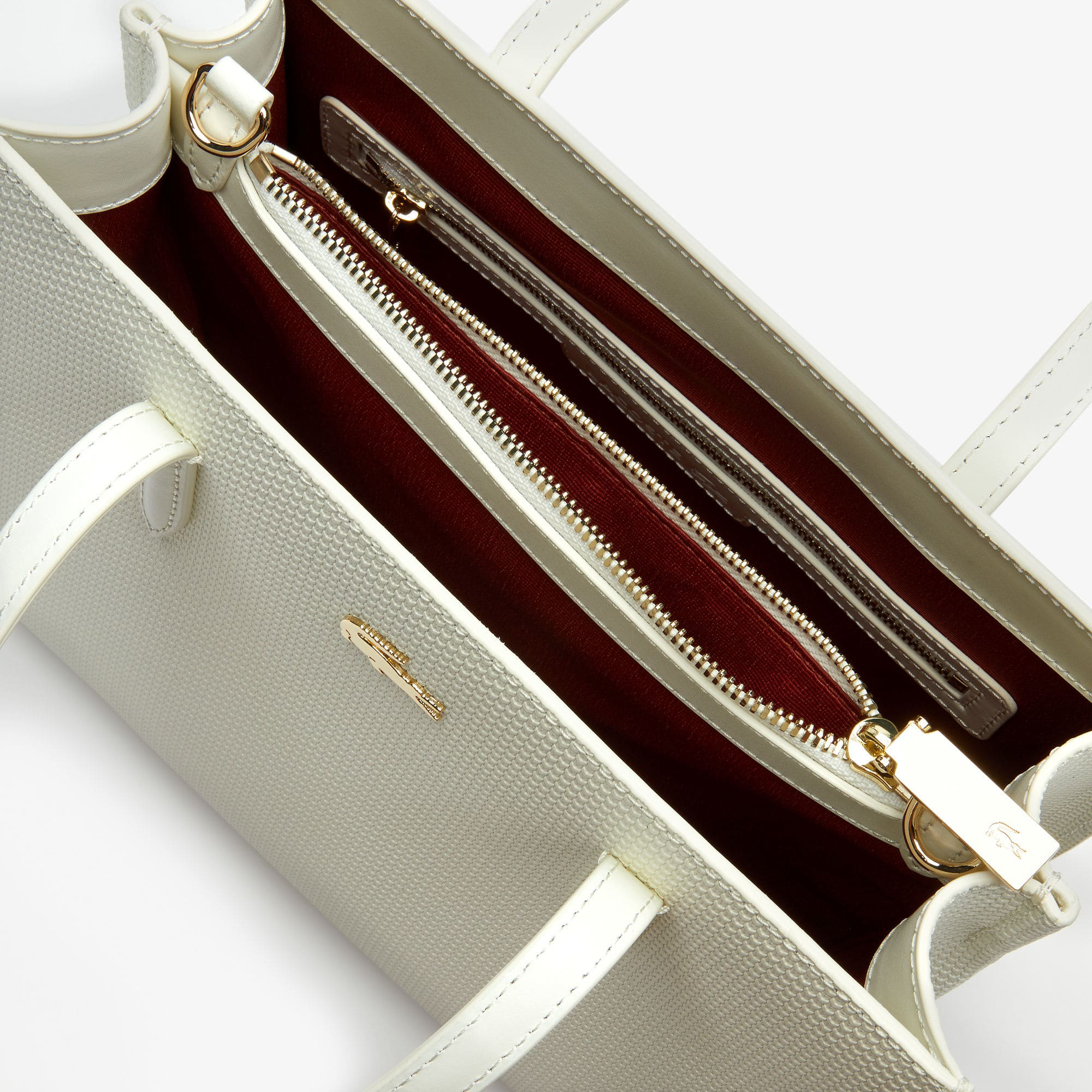 women's chantaco zippered piqué leather tote bag