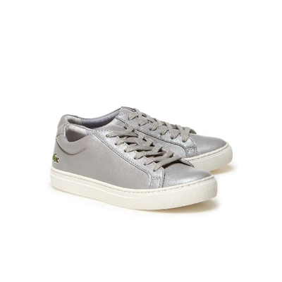 Shop Lacoste Women's L.12.12 Leather Sneakers In Grey