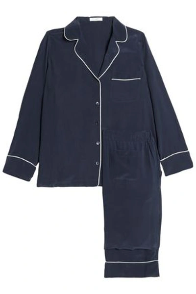 Shop Equipment Woman Avery Washed-silk Pajama Set Navy